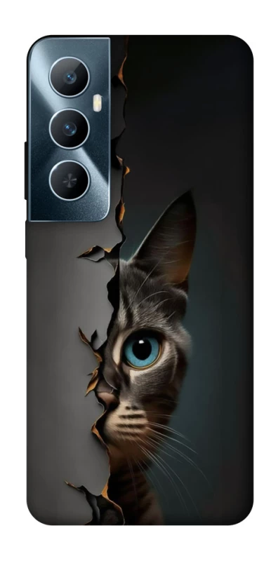 Чехол на Realme C65 4G Кот-подглядыватель v2 фото 1 из 1