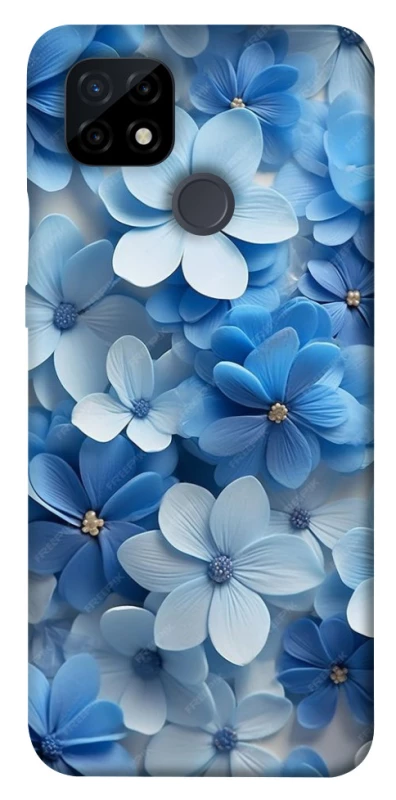 Чехол на Realme C21 Синие цветы фото 1 из 1