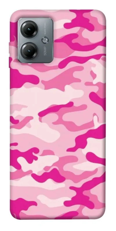 Чехол на Motorola Moto G14 camouflage pink фото 1 из 1