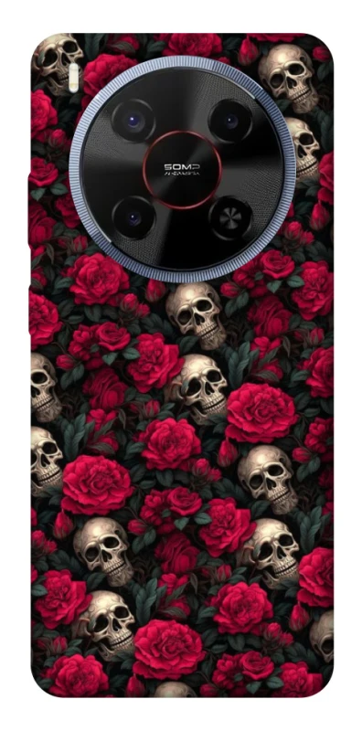 Чохол на ZTE Blade V70 Max Черепа та рози фото 1 з 1