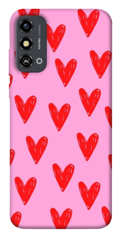 Чохол на ZTE Blade A53 Red hearts 2 фото 1 з 1