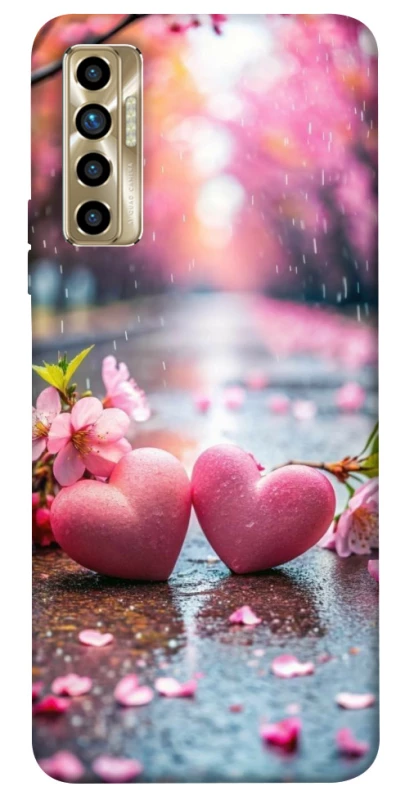 Чехол на TECNO Camon 17P Pink heart фото 1 из 1