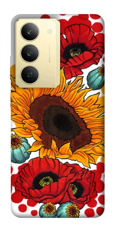 Чохол на Realme 14x Соняшники та маки фото 1 з 1