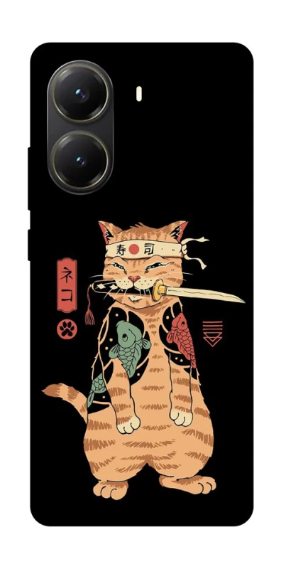 Чохол на Xiaomi Poco X6 Pro Кіт-самурай фото 1 з 1