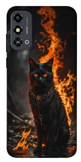 Чехол на ZTE Blade A53 Огненный кот фото 1 из 1