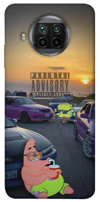 Чехол на Xiaomi Mi 10T Lite / Redmi Note 9 Pro 5G Патрик на гонках фото 1 из 1