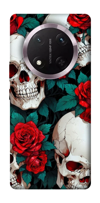 Чохол на Honor X9c skull and rose фото 1 з 1