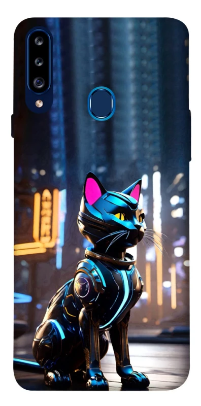 Чохол на Samsung Galaxy A20s Cyber cat фото 1 з 1