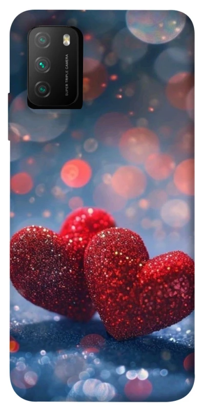Чохол на Xiaomi Poco M3 Red hearts фото 1 з 1