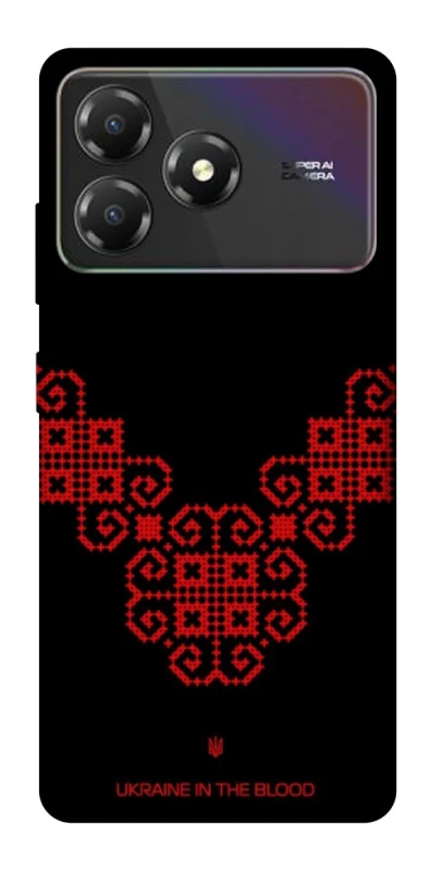 Чохол на ZTE Blade A36 Чорно-червона вишиванка фото 1 з 1