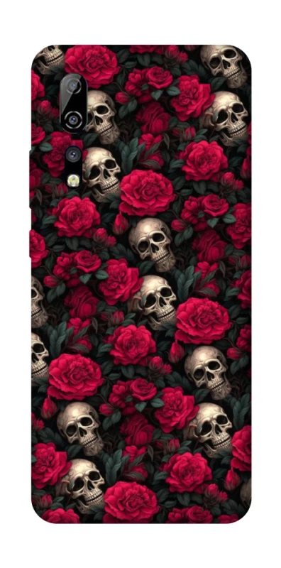 Чохол на ZTE Axon 10 Pro Черепа та рози фото 1 з 1