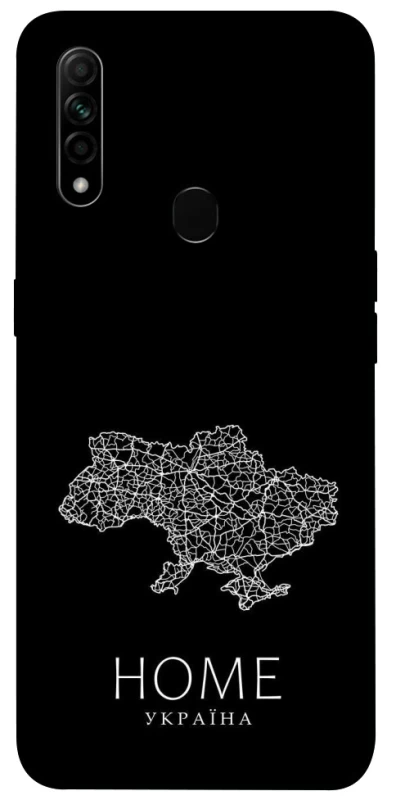 Чохол на Oppo A31 Ukraine black map фото 1 з 1