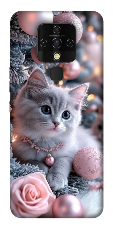 Чехол на TECNO Camon 16 SE Christmas Kitty фото 1 из 1