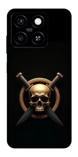 Чехол на ZTE Blade A55 4G Golden Skull фото 1 из 1