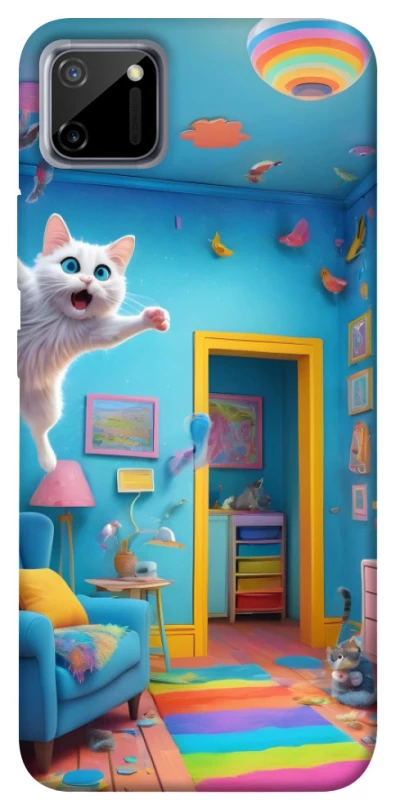 Чохол на Realme C11 crazy cat фото 1 з 1
