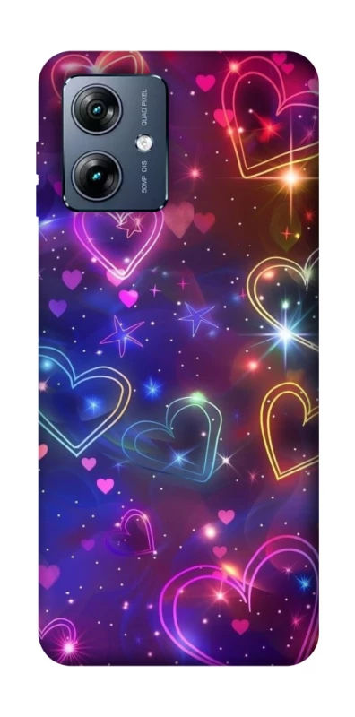 Чохол на Motorola Moto G54 Power Drawn hearts фото 1 з 1