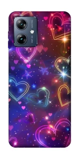 Чохол на Motorola Moto G54 Power Drawn hearts фото 1 з 1