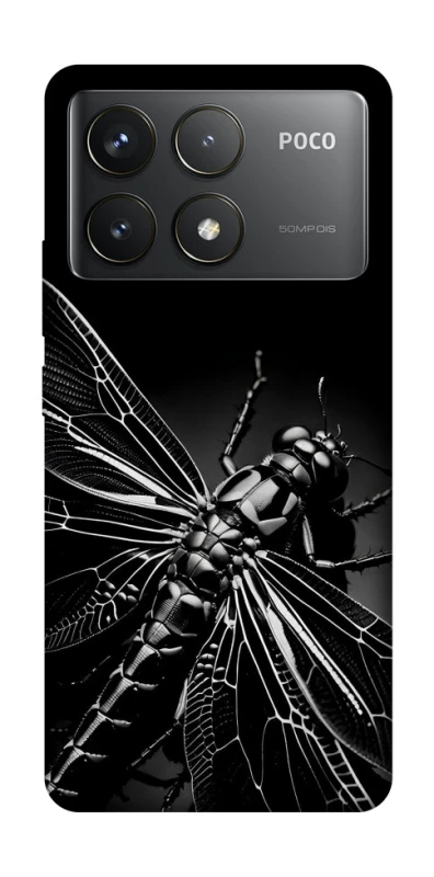 Чохол на Xiaomi Poco F6 Pro Black dragonfly фото 1 з 1