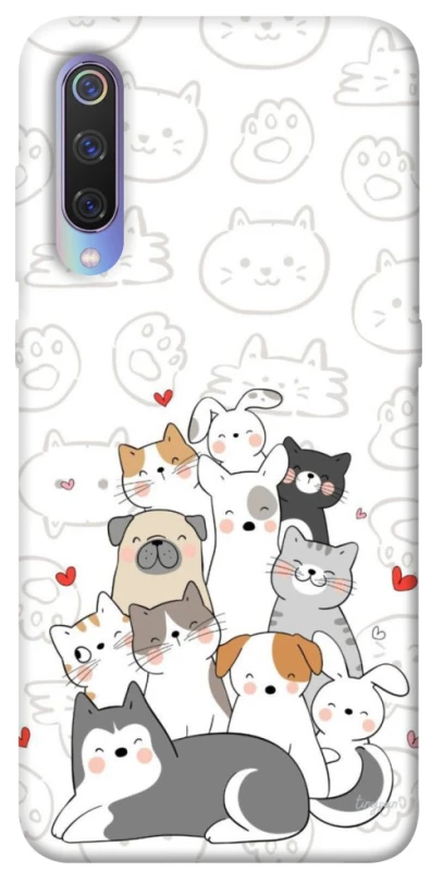 Чехол на Xiaomi Mi 9 Funny Pets фото 1 из 1