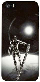 Чехол на Apple iPhone 5/5S/SE Серебряный сёрфер фото 1 из 1