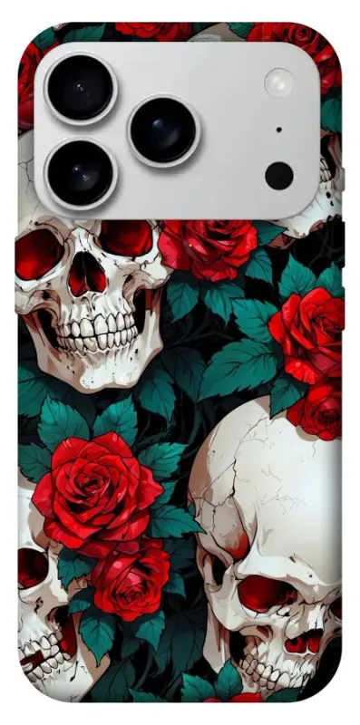 Чехол на Apple iPhone 18 Pro Max skull and rose фото 1 из 1