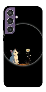 Чехол на Samsung Galaxy S23 FE Cat and flower фото 1 из 1