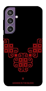 Чехол на Samsung Galaxy S23 FE Черно-красная вышиванка фото 1 из 1