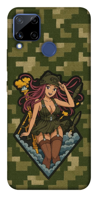 Чохол на Realme C15 Military Waifu фото 1 з 1
