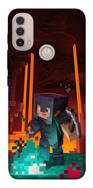 Чохол на Motorola Moto E40 Minecraft game adventure фото 1 з 1