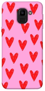 Чохол на Samsung J600F Galaxy J6 (2018) Red hearts 2 фото 1 з 1