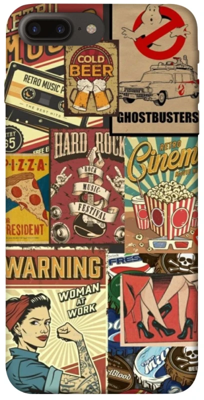 Чохол на Apple iPhone 7 plus / 8 plus Retro collage ver.2 фото 1 з 1