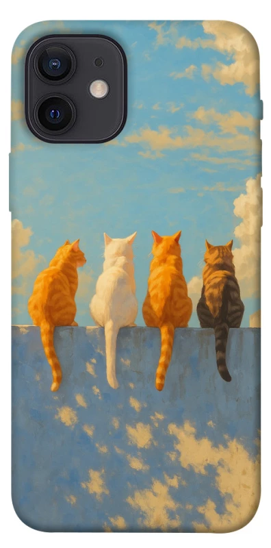 Чохол на Apple iPhone 12 (6.1") cats on wall фото 1 з 1