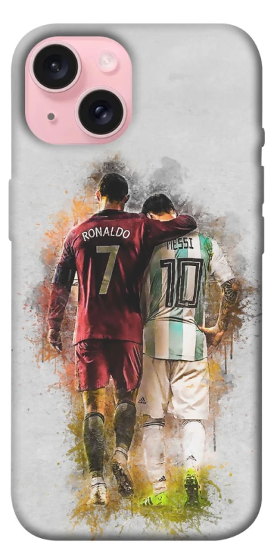 Чохол на Apple iPhone 15 (6.1") Ronaldo та Messi фото 1 з 1