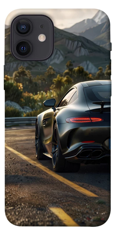 Чехол на Apple iPhone 12 (6.1") Car in the mountains фото 1 из 1