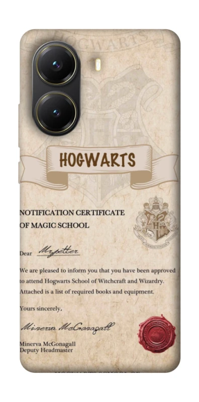 Чехол на Xiaomi Poco X7 Pro The Hogwarts acceptance letter фото 1 из 1
