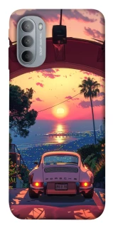 Чехол на Motorola Moto G31 Porsche at sunset фото 1 из 1