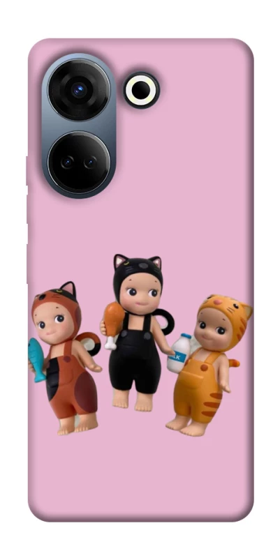 Чохол на TECNO Camon 20 Pro (CK7n) Cat Cafe Trio фото 1 з 1