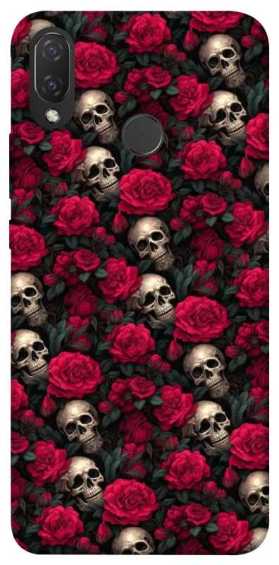 Чехол на Huawei P Smart+ (nova 3i) Черепа и розы фото 1 из 1