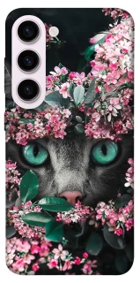 Чохол на Samsung Galaxy S23+ Кіт в квітах фото 1 з 1
