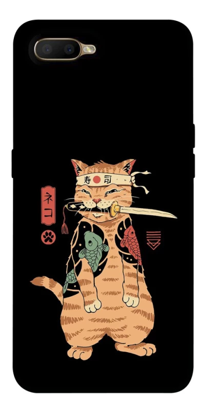 Чехол на OPPO A5 / A3S / AX5 / R15-NEO Кот-самурай фото 1 из 1