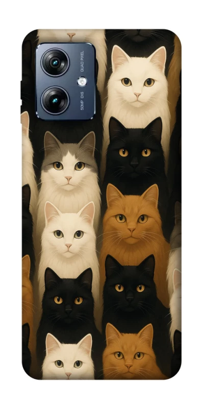 Чохол на Motorola Moto G54 Power Colorful Cat Collage фото 1 Чохол на Motorola Moto G54 Power Colorful Cat Collage фото 1 з 1