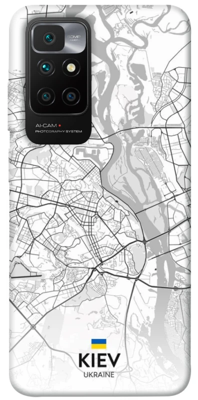 Чохол на Xiaomi Redmi 10 Kiev white map фото 1 з 1