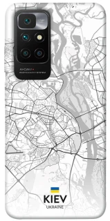 Чехол на Xiaomi Redmi 10 Kiev white map фото 1 из 1