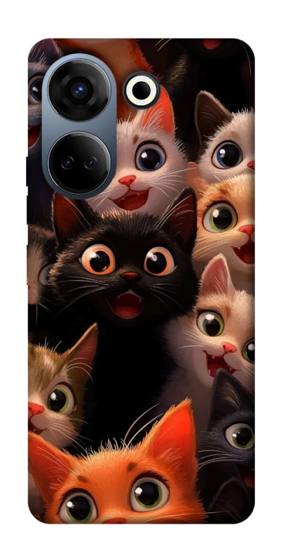 Чохол на TECNO Camon 20 Pro (CK7n) happy cats фото 1 з 1