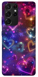 Чехол на Samsung Galaxy S21 Ultra Drawn hearts фото 1 из 1