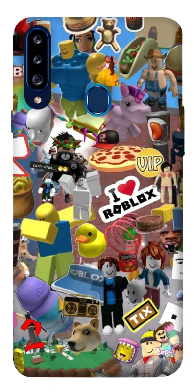 Чохол на Samsung Galaxy A20s Roblox collage ver.5 фото 1 з 1