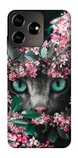 Чохол на ZTE Blade V50 Design 4G Кіт в квітах фото 1 з 1