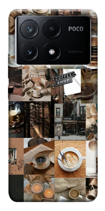 Чохол на Xiaomi Poco X6 Coffee collage ver.3 фото 1 з 1