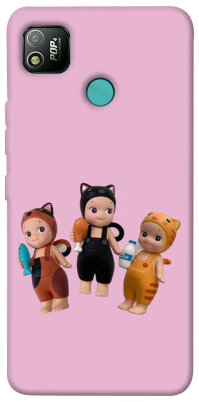 Чохол на TECNO POP 4 Cat Cafe Trio фото 1 з 1