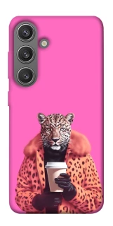 Чехол на Samsung Galaxy S24 Леопард с кофе фото 1 из 1